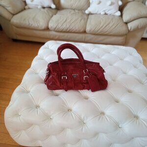Red Lambskin Leather Prada Bag Medium Pre -Own bag